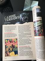 My latest article on Dogs in horror movies!! 

Published in the latest issue of We Belong Dead magazine.

Copies available now online.